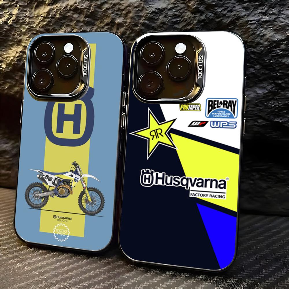 Shelly - Motosiklet H-Husqvarnaes-S Telefon Kılıfı lMDColor Gümüş