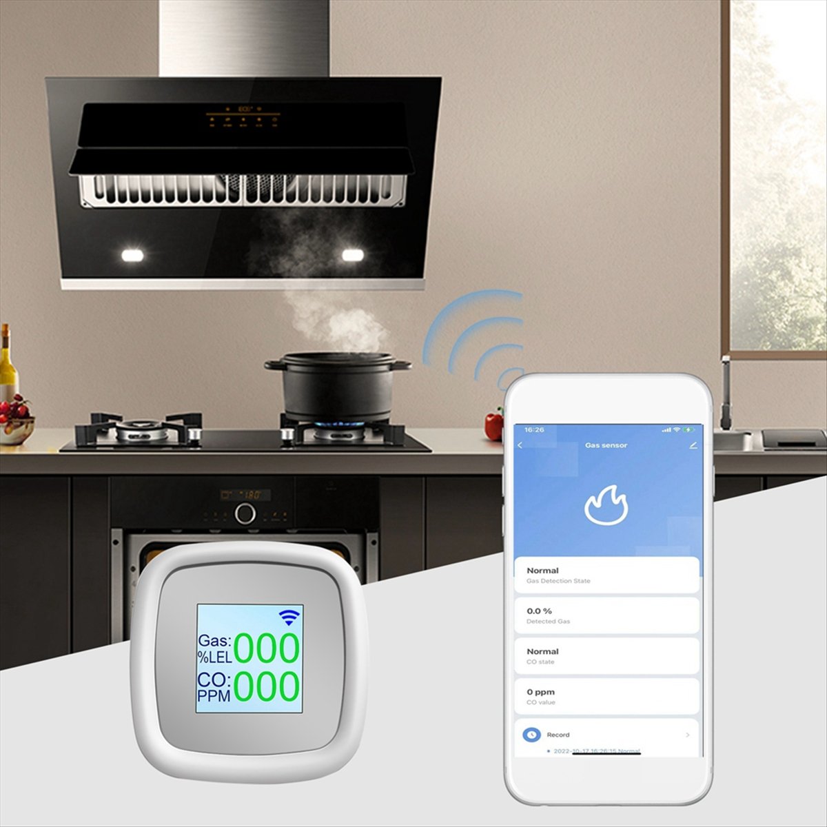 Tuya Smart - [Y39A]Tuya WIFI Yanıcı Gaz Dedektörü Gaz