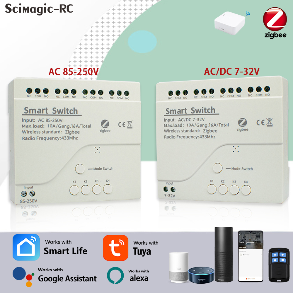 4 Kanallı Zigbee Tuya Akıllı E - Smart Relay Tuya incelemesi ve fiyatı