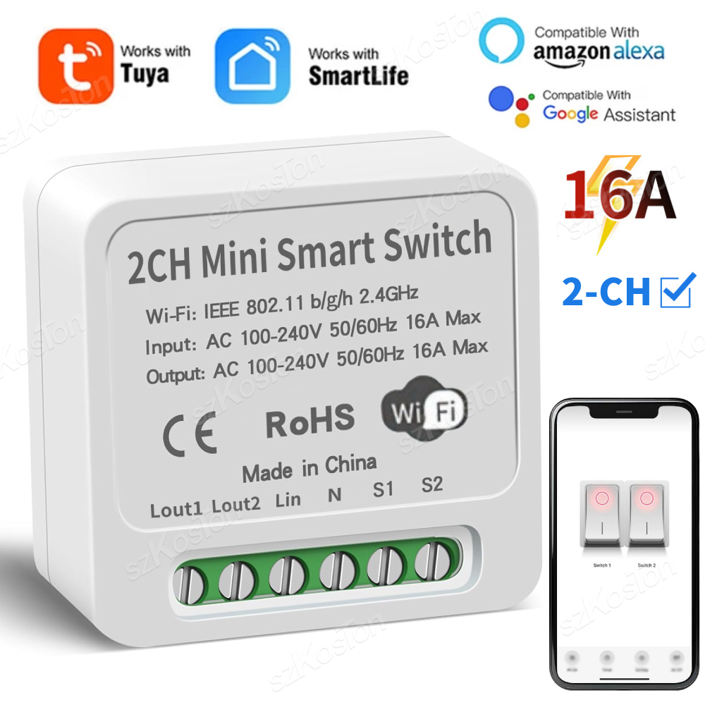 16A Tuya WiFi Akıllı Anahtar M - Smart Relay Tuya incelemesi ve fiyatı