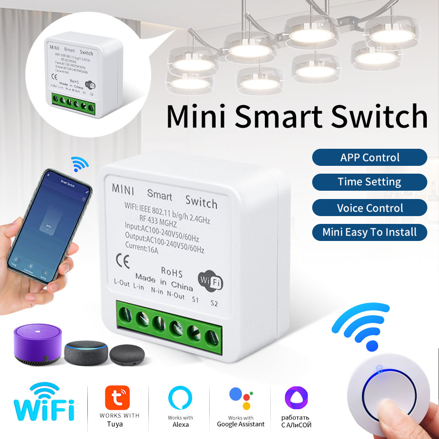 RF433Mhz 16A/20A Tuya WiFi akı - Smart Relay Tuya incelemesi ve fiyatı